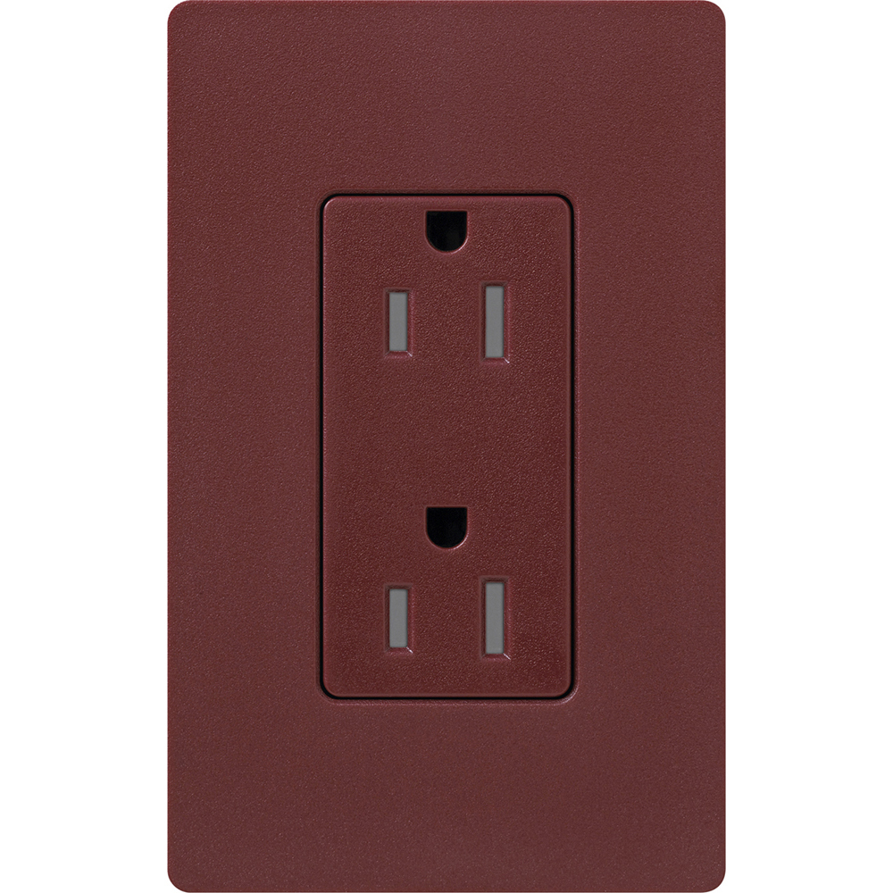 SCRS-15-TR-MR Tamper Resistant GFCI Receptacle, 125 VAC, 15 A, Merlot