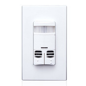 OSSMD-MDW 1-Pole Dual Relay Field Configurable Self Adjusting Occupancy Sensor With Neutral Wire, 120/230/277 VAC, Multi-Technology/PIR/Ultrasonic Sensor, 2400 sq-ft Coverage, 180 deg Viewing