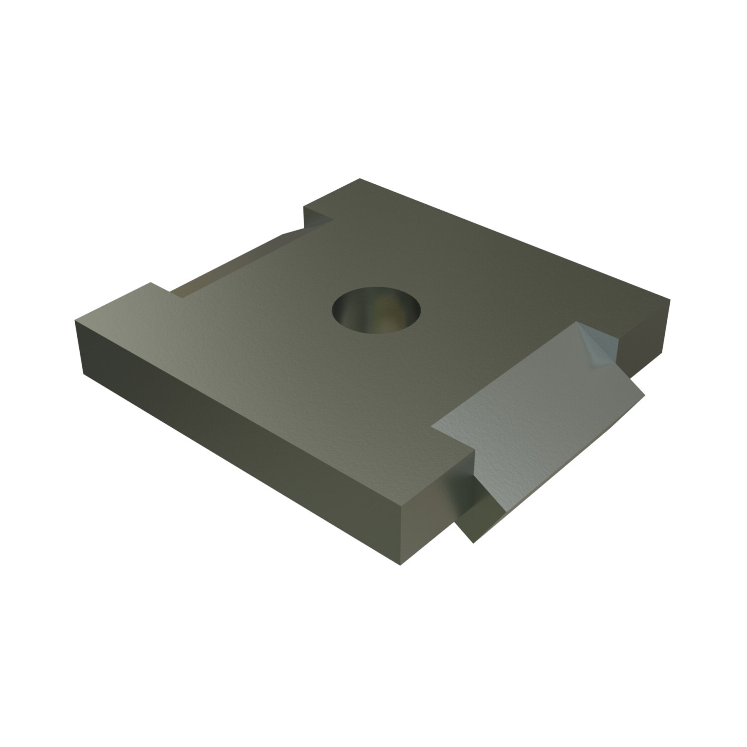 P2863-EG Flat Plate Fitting, 1 Holes, 1-5/8 in W x 1/4 in THK, Steel