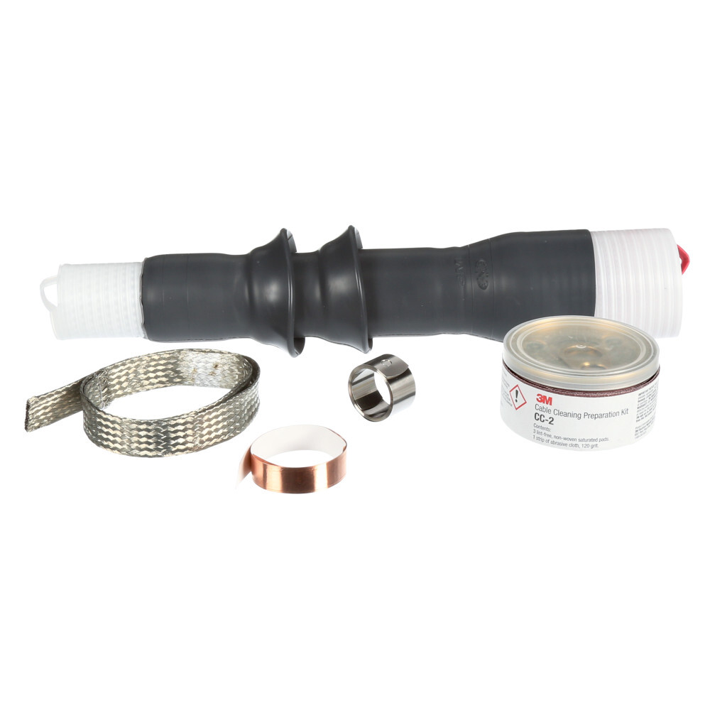 7100005956 QT-III 7620-S Cold Shrink Termination Kit, 1 Pieces, For Use With Single Core Tape Shield, UniShield and Wire Shield Power Cable, Silicone Rubber, Black