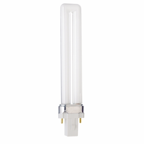 S8308 HyGrade Single Twin Compact Fluorescent Lamp, 9 W, G23 Lamp, T4 Shape, 580 Lumens Initial