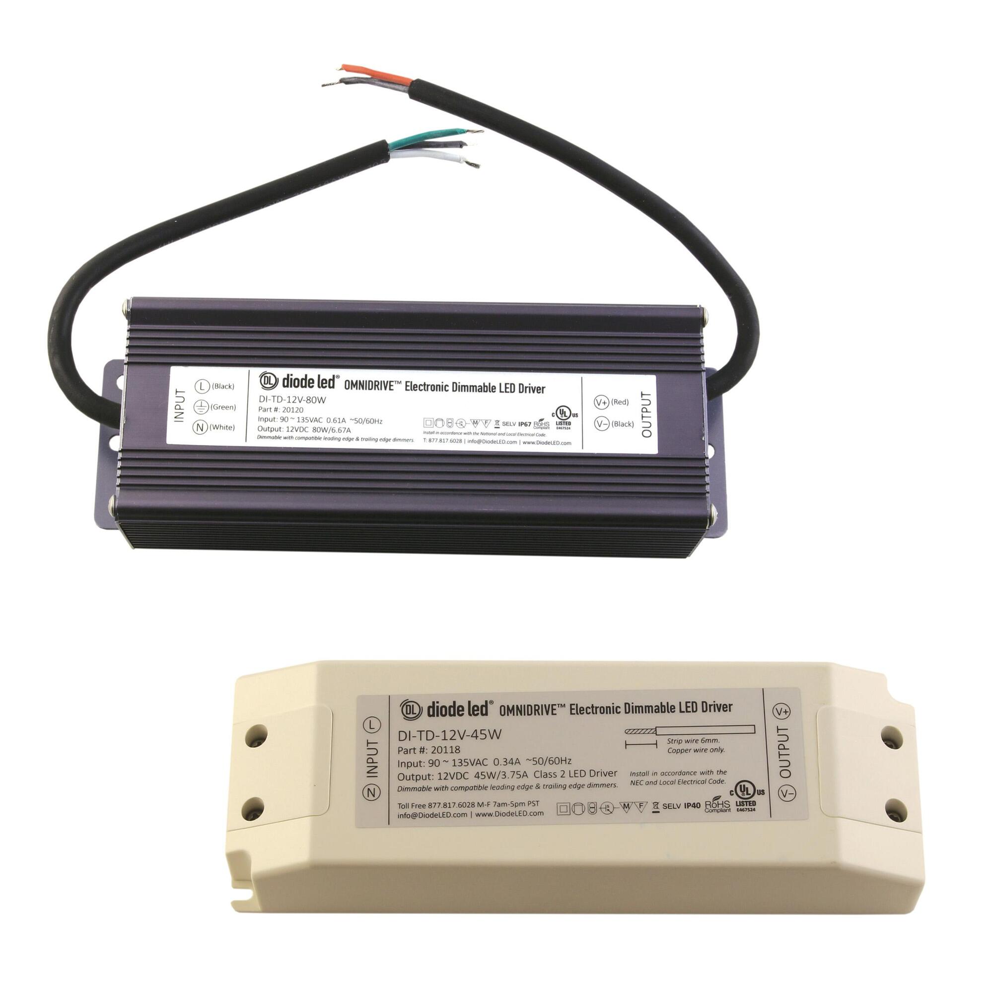 DI-TD-24V-45W OMNIDRIVE Electronic Dimmable Driver, 24V DC, 45W