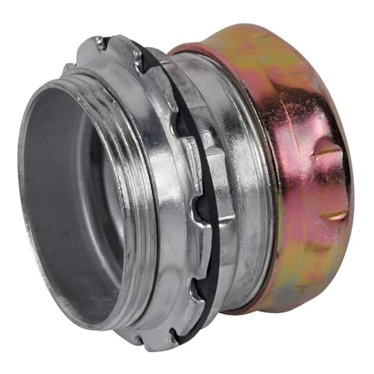 TC114A-RT Steel City Non-Insulated Compression Connector, 1-1/4 in Trade, Steel, Zinc Plated