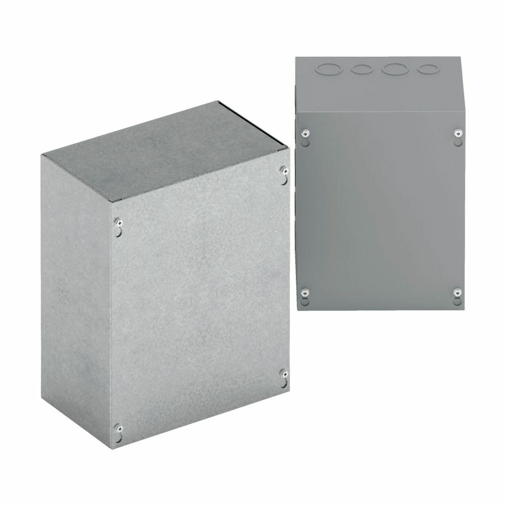 Type 1 junction boxes, 48" height, 6" length, 48" width, NEMA 1, Screw cover, SC NK enclosure, Surface mounted, Medium double door, No knockout, Thru holes, Carbon steel