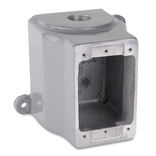 3781A Russellstoll DuraGard Type FD Weatherproof Conduit Box, Aluminum, 1 Gang, 4.5 in H x 2.94 in D