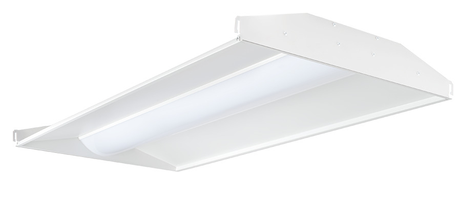 SWISH2X4-39N/D10/E2 Center Basket Troffer With 0 to 10 VDC Dimming Driver, Emergency Battery Backup, 39 W Fixture, 120/208/240/277 V AC, Cold Rolled Steel Housing