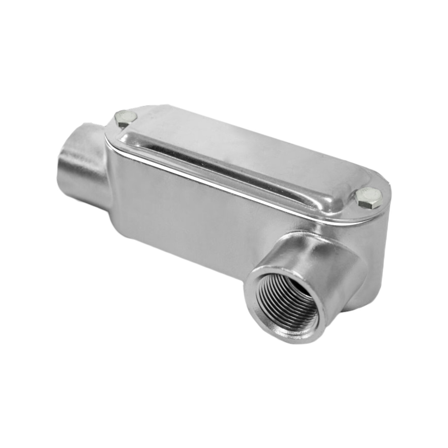 S60500LR00 Type LR Conduit Body, 1/2 in Hub, 8, 4 cu-in, 316 Stainless Steel, Polished Silver