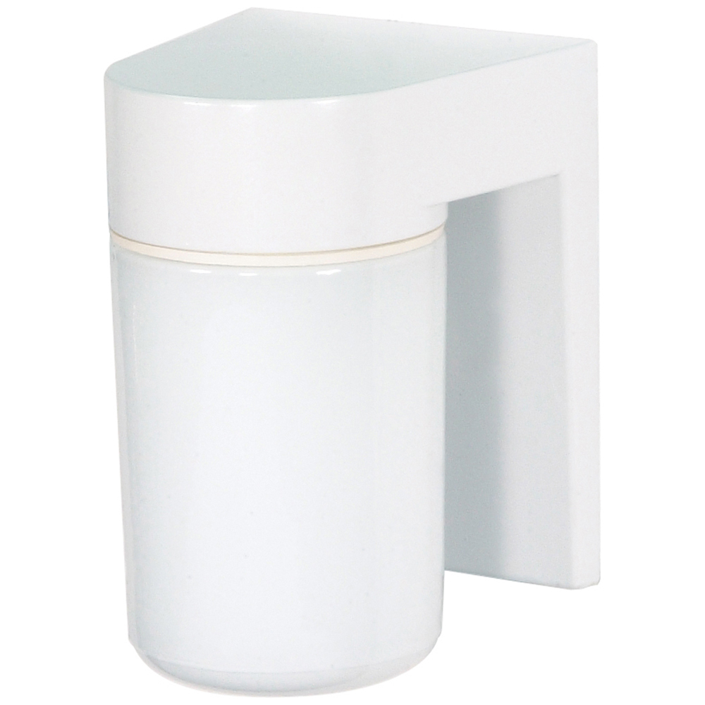77-530 Traditional Utility Outdoor Wall Fixture, (1) A19 Lamp, White Housing