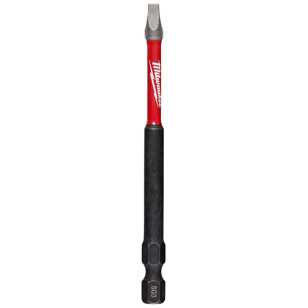 48-32-4573 Shockwave Impact Duty Impact Power Bit, #3 Square Point, 3-1/2 in OAL, 1/4 in, Alloy Steel