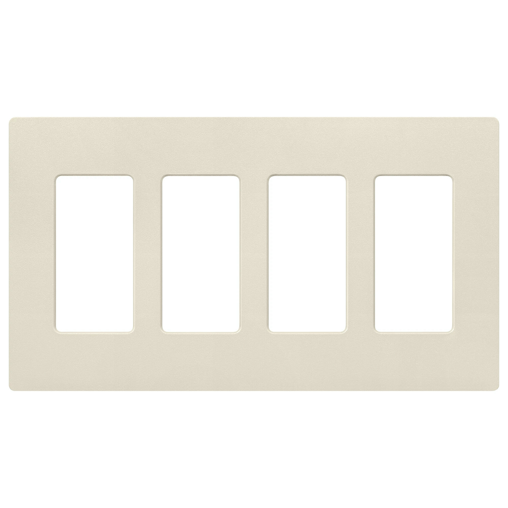 SC-4-PM Claro Wall Plate for Decorator-Style Dimmers, Switches, and Outlets, 4 Gang, Satin, Pumice