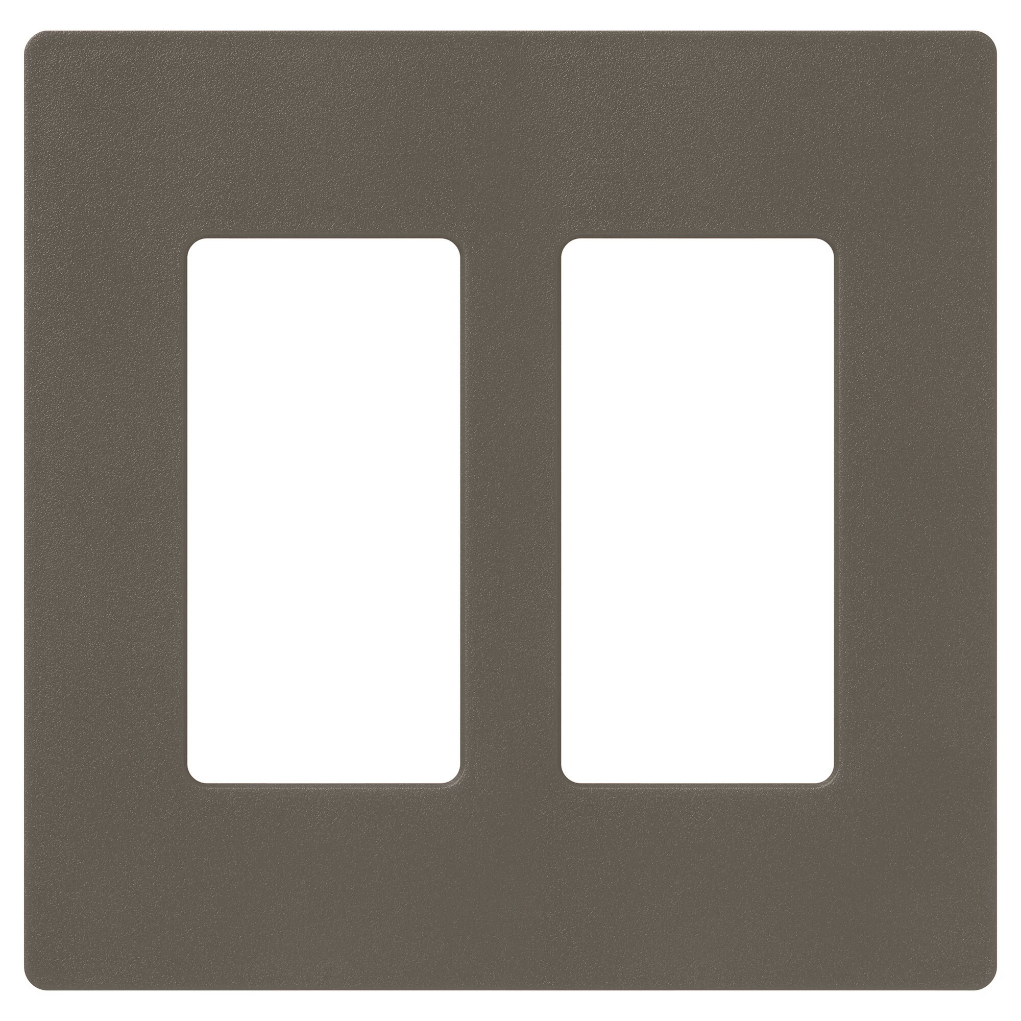 SC-2-TF Claro Wall Plate for Decorator-Style Dimmers, Switches, and Outlets, 2 Gang, Satin, Truffle