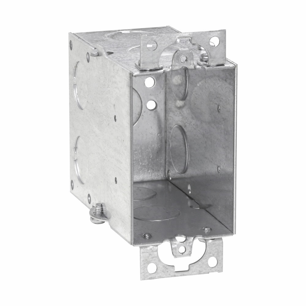 TP252 Thepitt Deep Gangable Welded Switch Box, Steel, 18 cu-in Capacity, 1 Gang, 5 Knockouts, 2 in W x 3-1/2 in D x 3 in H