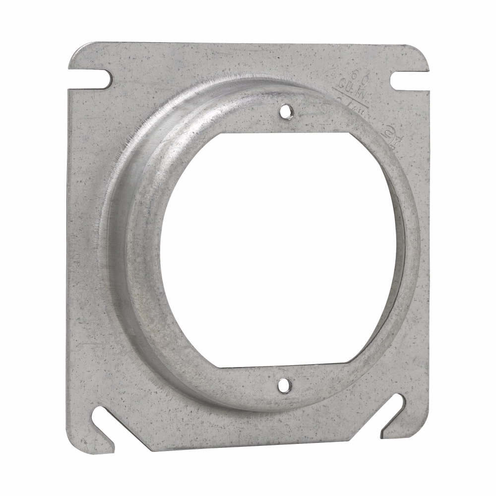 TP483 Thepitt Conduit Cover With 2-3/4 in Ears, 4 in L x 4 in W x 1-1/4 in D, Open/Raised Surface Cover, Steel