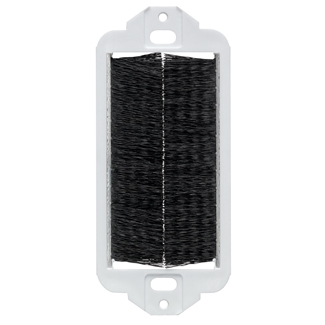 41075-DBE Decora Brush Pass-Through Insert, 1 Gang, Black
