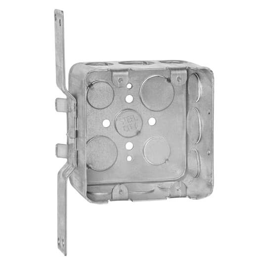 2G4DV-1/2-3/4 Steel City Drawn/Welded Outlet Gang Box With CV Bracket, Steel, 45 cu-in Capacity, 2 Gangs, 2 Outlets, 14 Knockouts