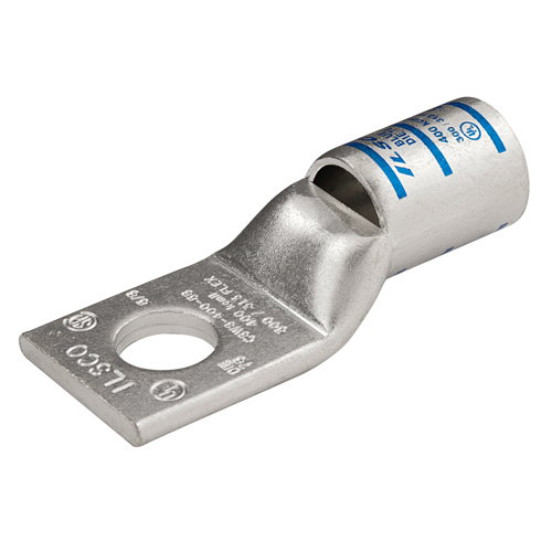 CSWS-400-58 SureCrimp CSWS 1-Hole Lug Compression Connector Sight Hole With Sight Hole, 4/0 AWG to 400 kcmil Flex Copper Conductor, Die Code: ILD-76, 5/8 in Stud, Tin Plated Copper