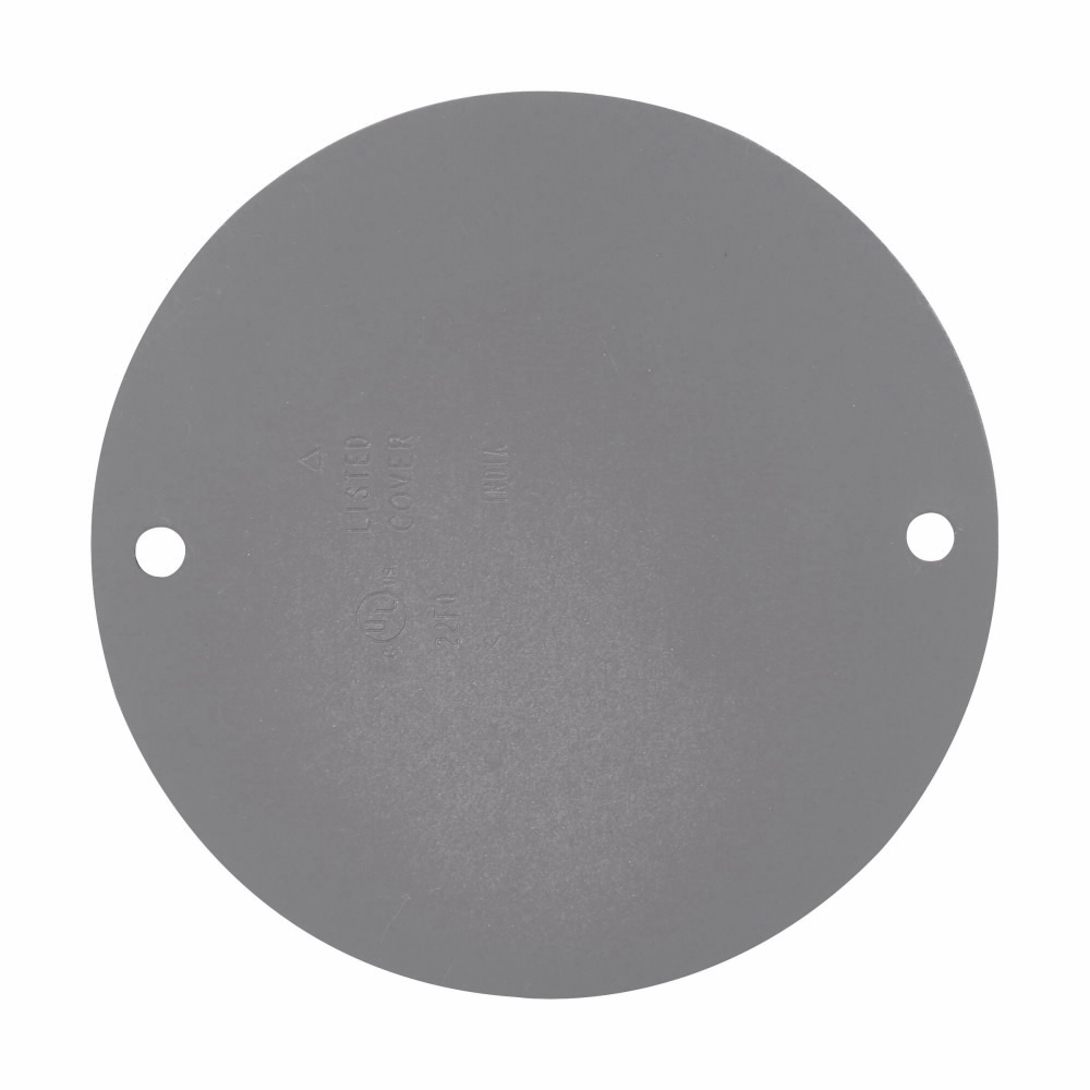TP7158 Blank Weatherproof Outlet Box Cover Plate with Gasket, 4 in Dia, 5.06 in L x 1.63 in W x 5.06 in D, Die-Cast Aluminum