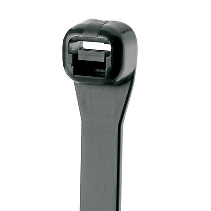 SG150I-C0 Super-Grip SG Series Weather-Resistant Intermediate Cross Section Cable Tie, 6.2 in L x 0.168 in W x 0.04 in THK, Nylon 6.6, Black