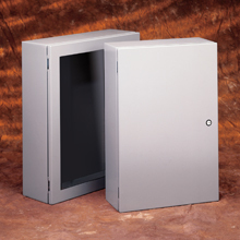 161610-SD Premier 1-Solid Door Slotted Electrical Enclosure, 16 in W x 10 in D x 16 in H, NEMA 4/12 NEMA Rating, Carbon Steel