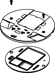 AV3SHTCBK Non-Metallic Slide Holder, For Use With Poke Through Device, Aluminum/Black/Brass/Gray/Ivory
