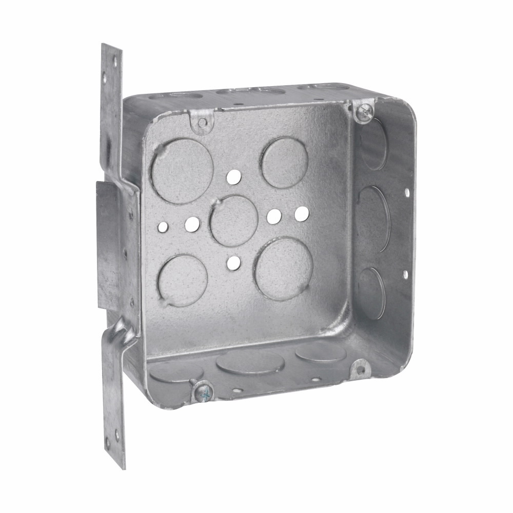TP557 TP Drawn Outlet Box, Steel, 42 cu-in Capacity, (14) Knockouts, 4-11/16 in H x 4-11/16 in W x 2-1/8 in D