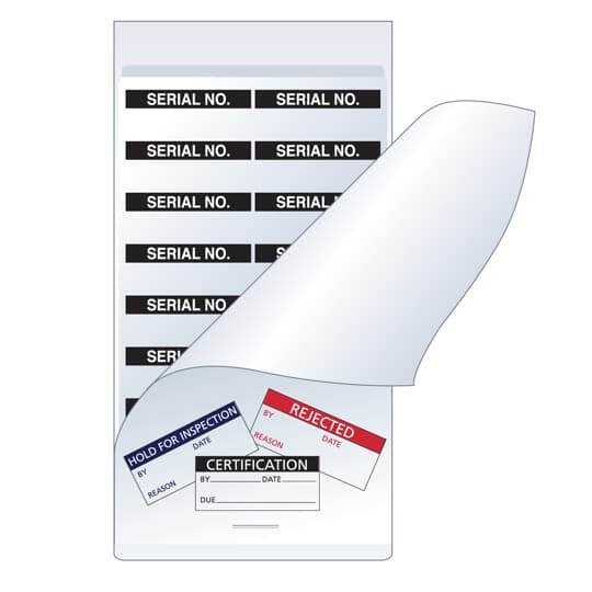 WTMP-1B E-Z Code Write-On Wire Marker Book, 5/8 in L x 1/2 in W, Black, Polyolefin