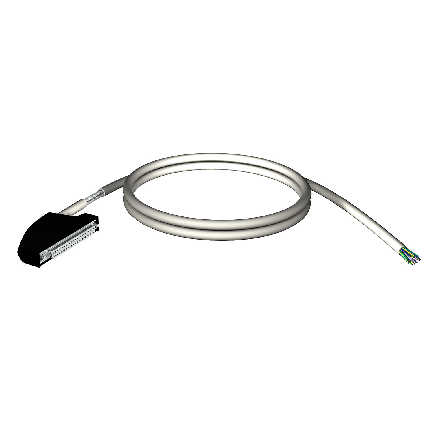 BMXFCW301S Shielded Preformed Cord Set, 3 m L Cable, For Use With Modicon X80 I/O Platform, BMXART0414, BMXART0814 Analog Input Model, Modicon M340 Automation Platform