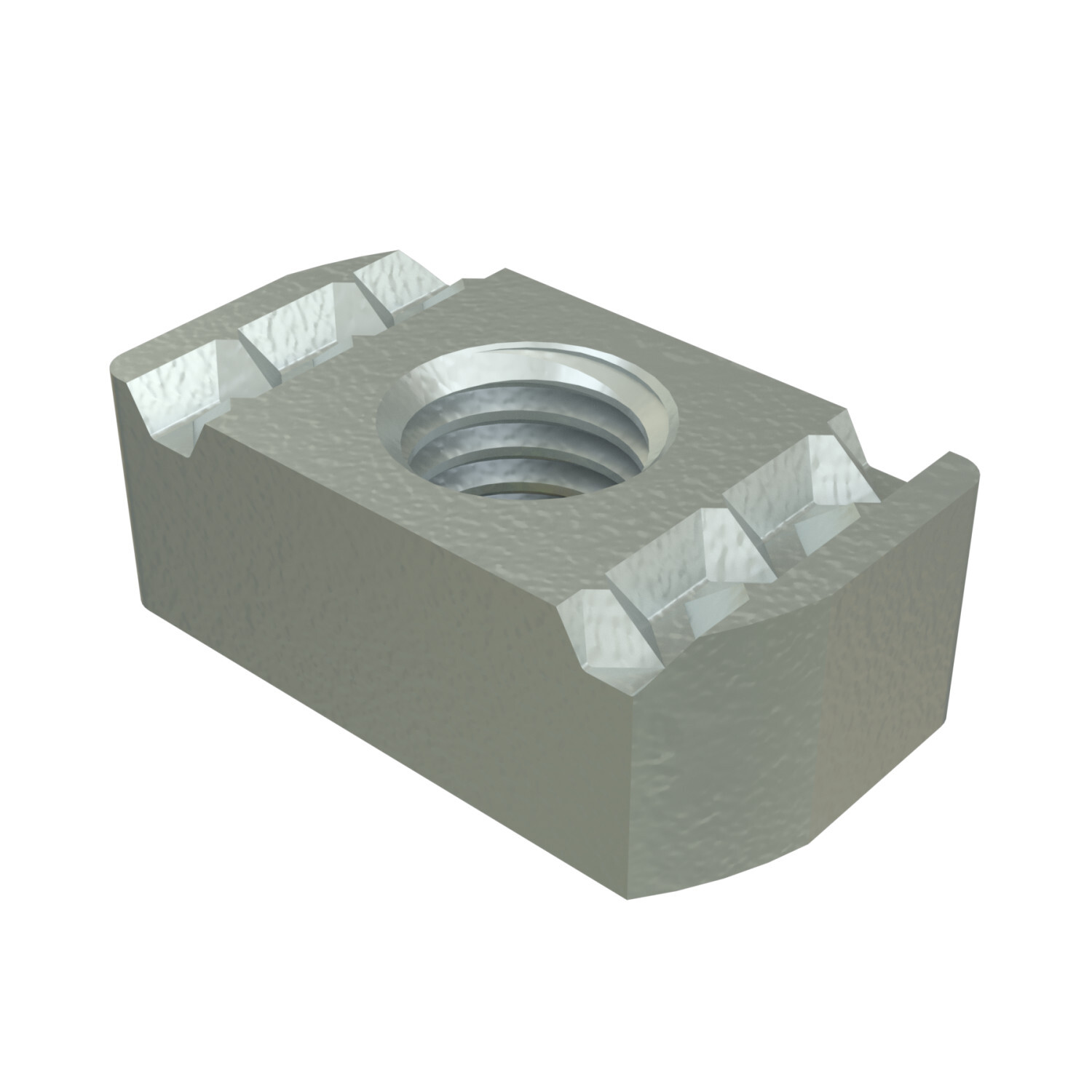 P3008-HG Channel Nut Without Spring, For Use With All Channels, 3/8-16 Thread, Mild Steel