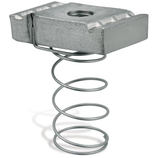 B-911-1/2 Kindorf Spring Nut, 1/2-13 UNC Thread, 3/8 in THK, For Use With 1-1/2 in Deep Channel, Steel