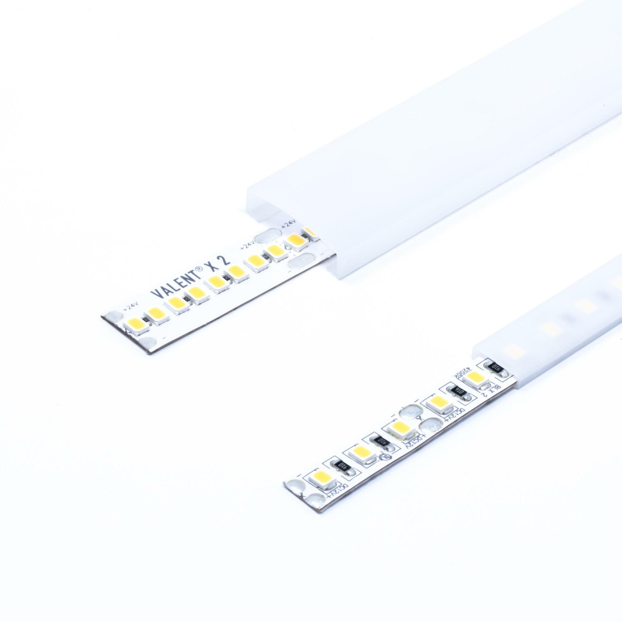 DI-TAPE-GRD-FR Low Profile Light Cover, 39.4 in L x 0.4 in W x 0.15 in H, For Use With Avenue 24, Fluid View, Blaze, Valent, K-Range 24 Tunable, Dazzle 24 RGB and RGBW Tapeguard LED Tape Light