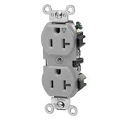 5362-IGE Heavy Duty Isolated Ground Straight Blade Duplex Receptacle, 125 V AC, 20 A, 2 Poles, 3 Wires, Black