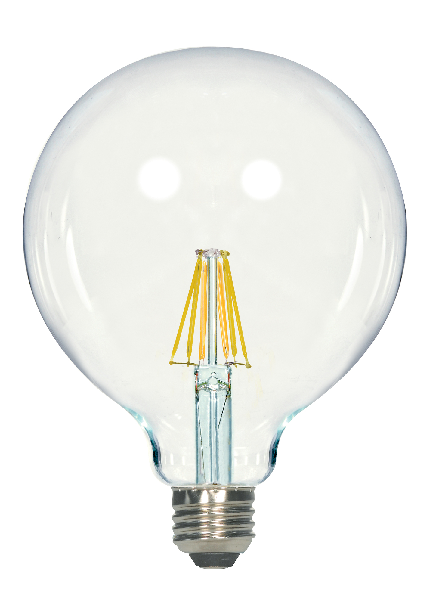S9566 LED Filament Lamp, 6.5 W, 60 W Incandescent Equivalent, E26 Lamp, G40 Shape, 810 Lumens
