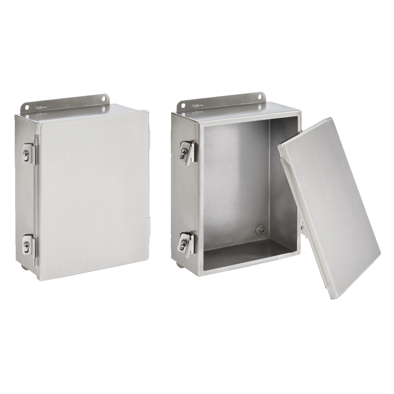 A404NFSS Junction Box, 4 in H x 4 in W x 3 in D, Screw Clamp/Solid Cover, NEMA 4X/IP66 NEMA Rating, 304 Stainless Steel