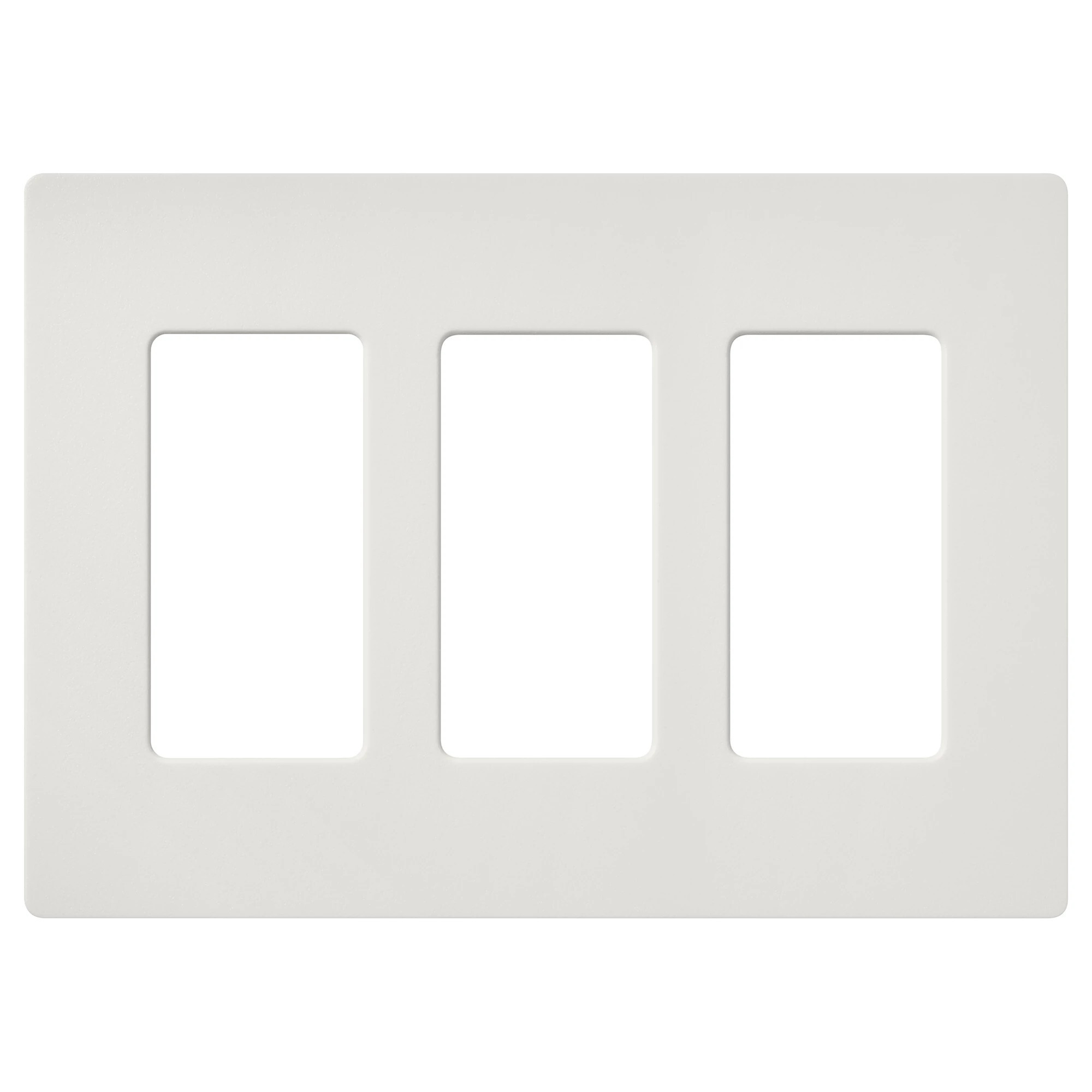 SC-3-LG Claro Wall Plate for Decorator-Style Dimmers, Switches, and Outlets, 3 Gang, Satin, Lunar Gray