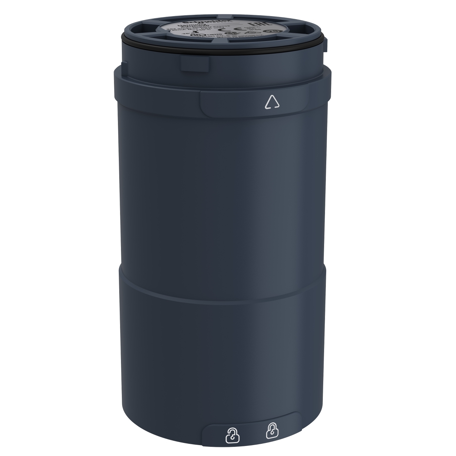 XVUC020 Harmony Long Body Tube Extender, 110 to 240 VAC, 24 VAC/VDC, 60 mm Dia x 100 mm L, For Use With Harmony XVU Series Tower Light and Beacon, ABS/PBT/PC