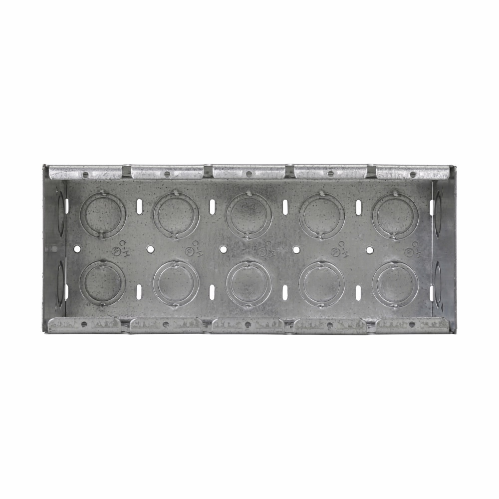 TP694 Welded Masonry Box, Steel, 110 cu-in Capacity, 5 Gangs, 40 Knockouts