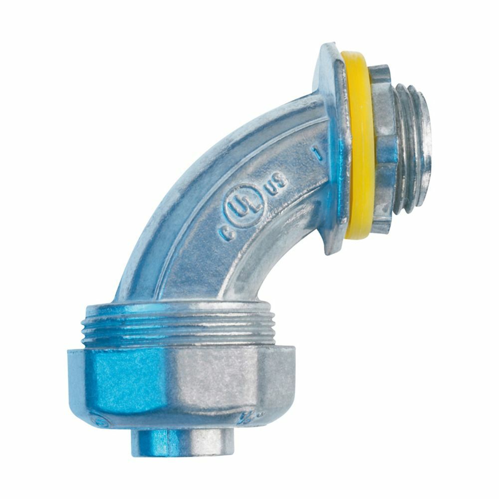 LT40090DC LT Series Non-Insulated Liquidtight Conduit Connector, 4 in Trade, 90 deg, Die Cast Zinc, Natural