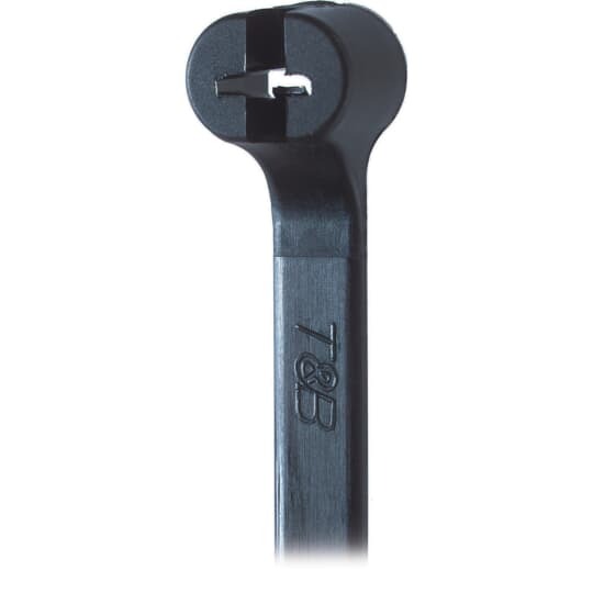 TY232MX Ty-Rap High Performance Standard Cable Tie, 8 in L x 0.09 in W x 0.04 in THK, Nylon/Polyamide 6.6, Black