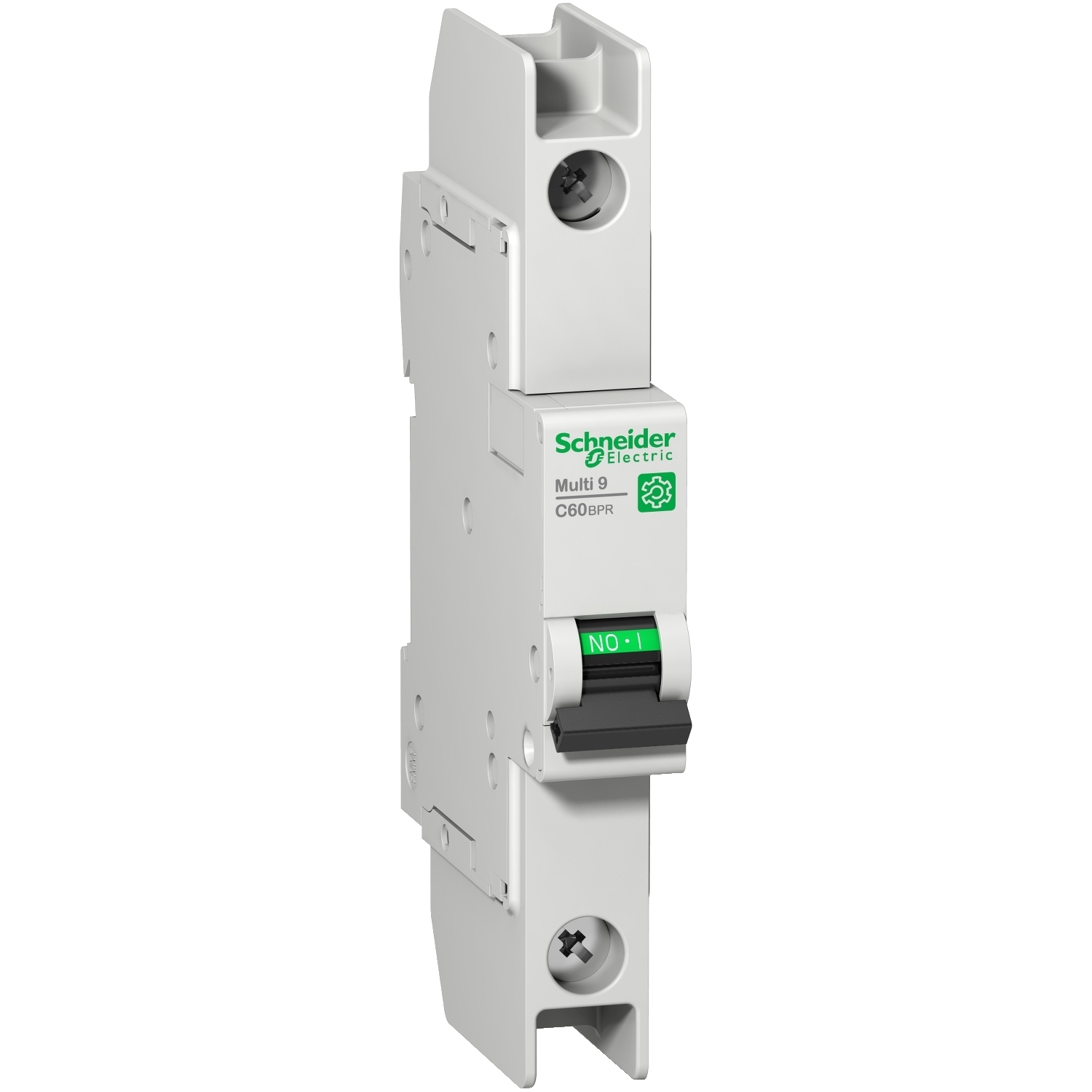 M9F52101 Multi9 C60 Miniature Circuit Breaker, 240/415 V AC/60 V DC, 1 A, 14 kA at 240 VAC/3 kA at 415 VAC/20 kA at 60 VDC Interrupt, 1 Poles, Thermal Magnetic Trip
