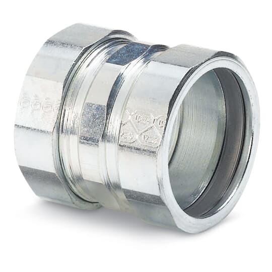 HK-404 Rigid/IMC Compression Coupling, 1-1/4 inch, Malleable Iron, Zinc-Plated