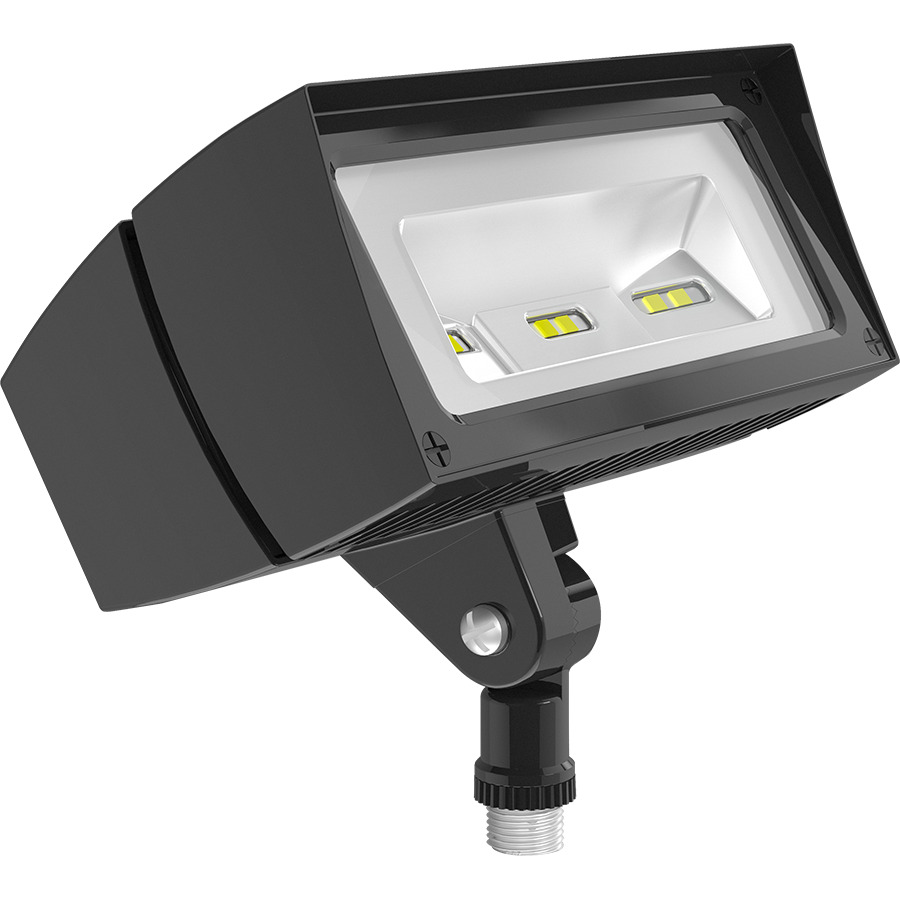 FFLED18 Floodlight Fixture With ON/OFF Driver,) LED Lamp, 22 W Fixture, 100 to 240/277 V AC, Bronze Housing