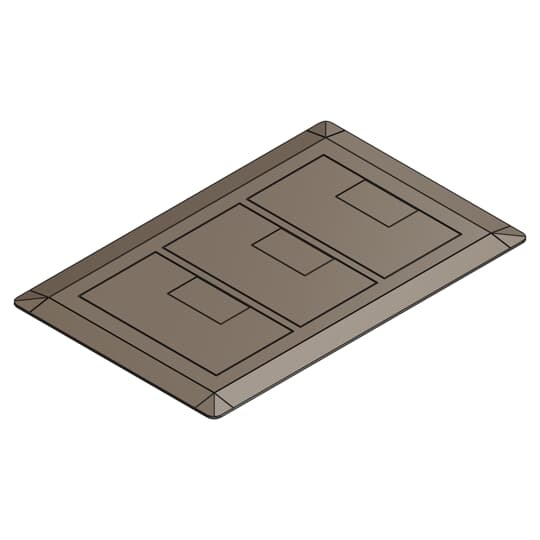 E9763B Carlon Multi-Gang Non-Metallic Floor Box Cover, 11-1/2 in L x 7.13 in W, Thermoplastic