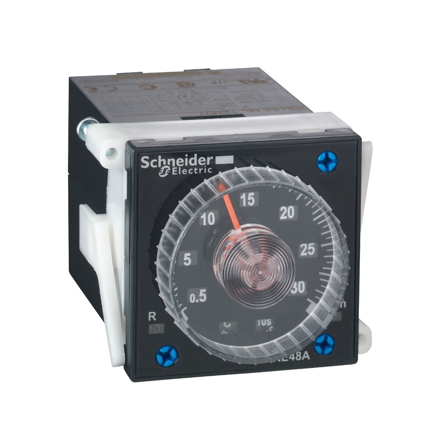 RE48AML12MW Zelio Electronic Timing Relay, 0.02 s to 300 hr Setting, 250 V AC, 11 Pin, 2CO 2 Form C SPDT Contact