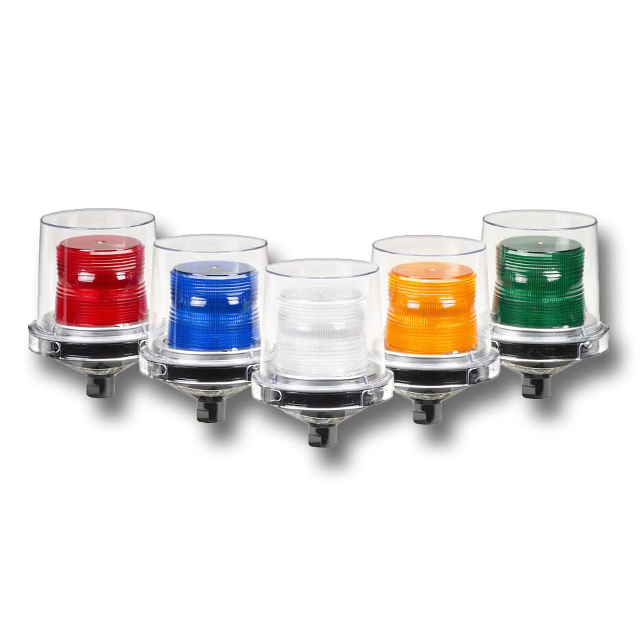 225XL-120-240G Electraray 225XL Flashing Warning Light, 120 to 240 V AC, LED Lamp, 5-1/2 in Dia, Surface Mount, Green Lens