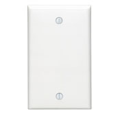 80714-W Blank Wallplate, 1 Gange, White