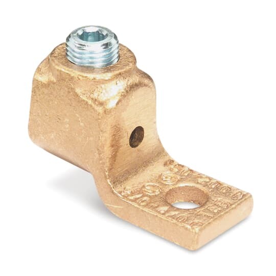 71010-TB Blackburn Locktite Cone Screw Lug, 4 to 2/0 AWG Copper Conductor, 3/8 in Stud, 1 Bolt Holes, Copper