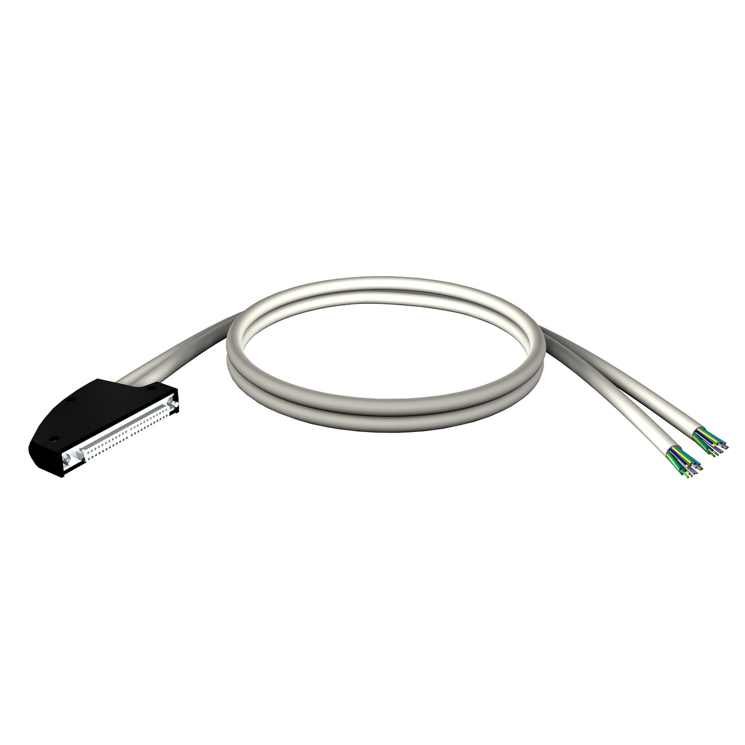BMXFCW503 Modicon 2-Cable Preformed Cord Set With End Flying Lead, 5 m L Cable, For Use With Modicon X80 I/O Platform Discrete I/O Module