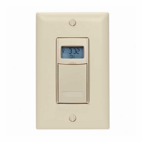 EI400C Auto-Off Decorator Digital Electronic In-Wall Timer, 1 s to 24 hr Setting, 120 to 127 VAC, 12 to 18 VDC, 1 hp, 1NO 1 Form A SPST Contact, 1 Poles