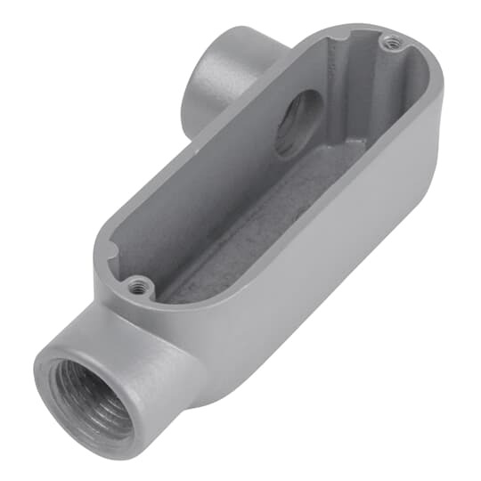 ALR-8 Red Dot Type LR Conduit Body, 3 in Hub, 190 cu-in Capacity, Die Cast Aluminum, Powder Coated Urethane