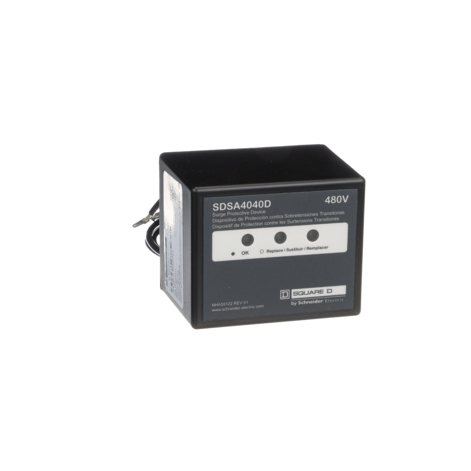 SDSA4040D Surgelogic Surge Protective Device, 480 Delta V AC, 200 kA SCCR, 3 Phase